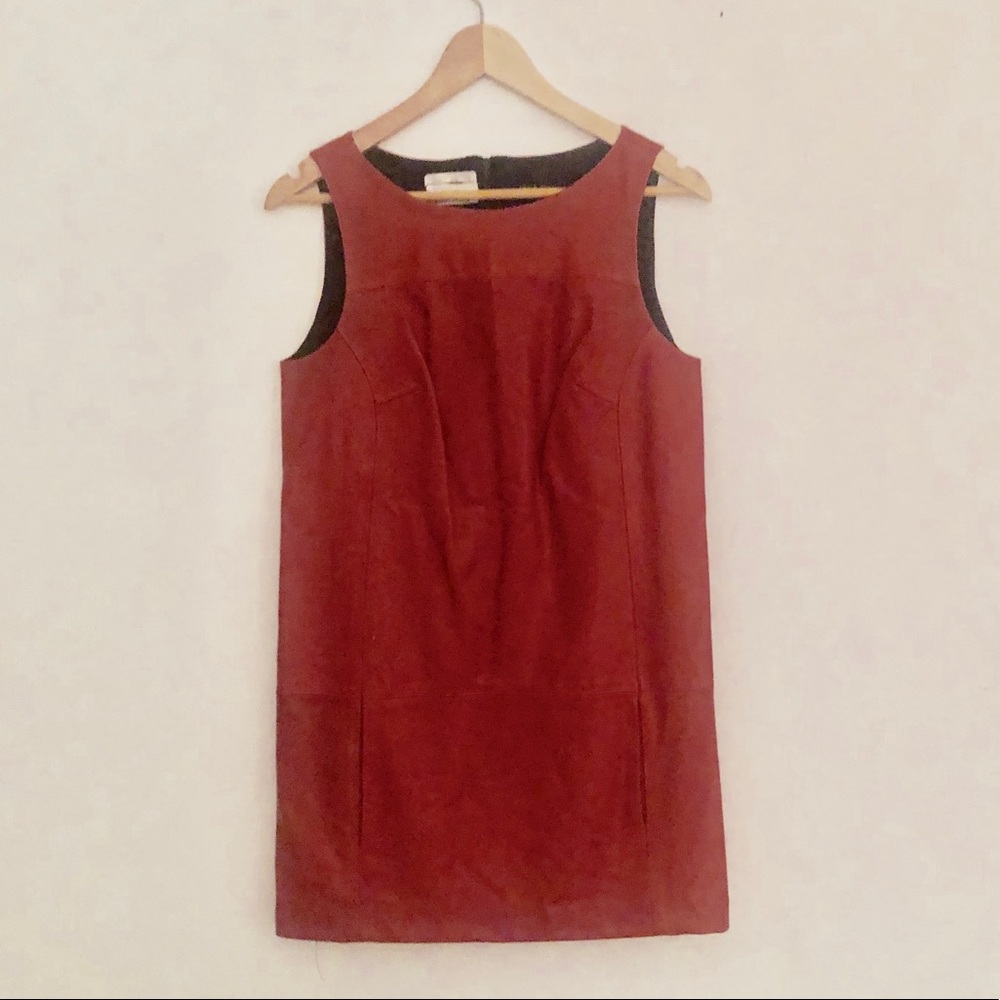 Rag & Bone red leather mini dress